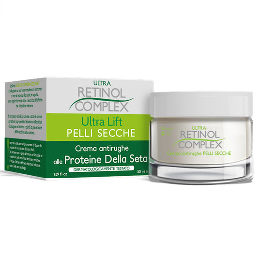 ULTRA RETINOL COMPLEX CREMA VISO ANTIRUGHE ULTRA LIFT PELLI SECCHE PROTEINE DELLA SETA 50ML