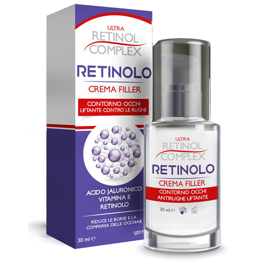 ULTRA RETINOL COMPLEX RETINOLO CREMA FILLER CONTORNO OCCHI 30ML ACIDO JALURONICO VITAMINA E RETINOLO