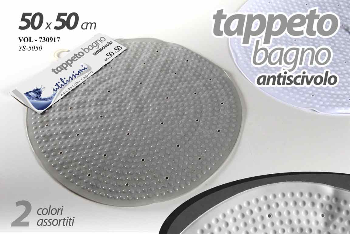 GICOS TAPPETO BAGNO ANTISCIVOLO CM.50X50 COLORI ASSORTITI VOL-