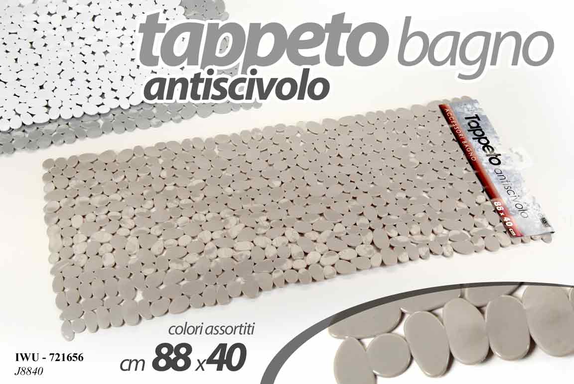 GICOS TAPPETO BAGNO ANTISCIVOLO CM.88X40 COLORI ASSORTITI
