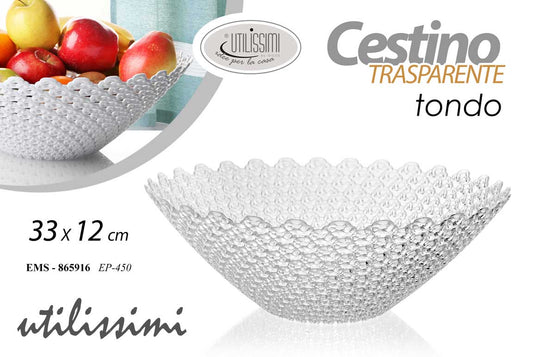 GICOS CESTINO TRASPARENTE FONDO CM.33X12