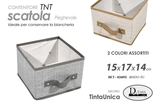 GICOS CONTENITORE TNT SCATOLA PIEGHEVOLE CM.15X17X14 COLORI ASSORTITI