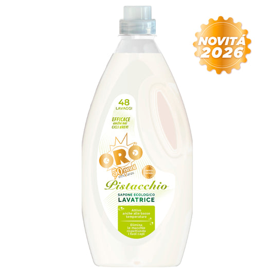 ORO "50 ANNI" SAPONE ECOLOGICO LAVATRICE 2,2L 48 LAVAGGI PISTACCHIO