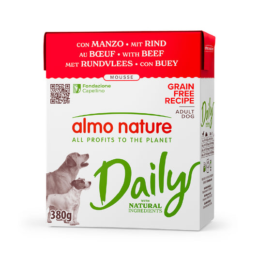 ALMO NATURE DAILY CANE MOUSSE 380G MANZO