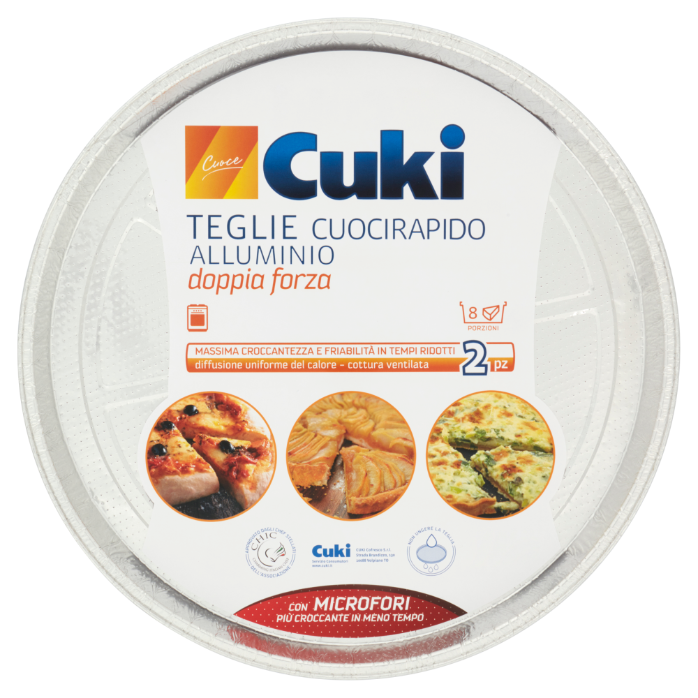 CUKI TEGLIE CUOCIRAPIDO ALLUMINIO DOPPIA FORZA 8 PORZIONI 2PZ TM32G MICROFORATA