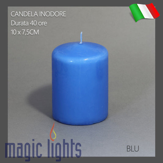 MAGIC LIGHTS CANDELA CHROMA FLUO 10X7,5CM BLU