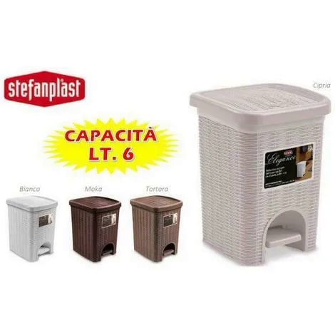 STEFANPLAST ELEGANCE PATTUMIERA BAGNO 6LT BIANCO 30100