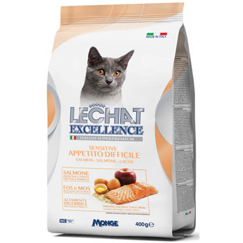 LECHAT EXCELLENCE CROCCANTINI 400GR SENSITIVE APPETITO DIFFICILE SALMONE