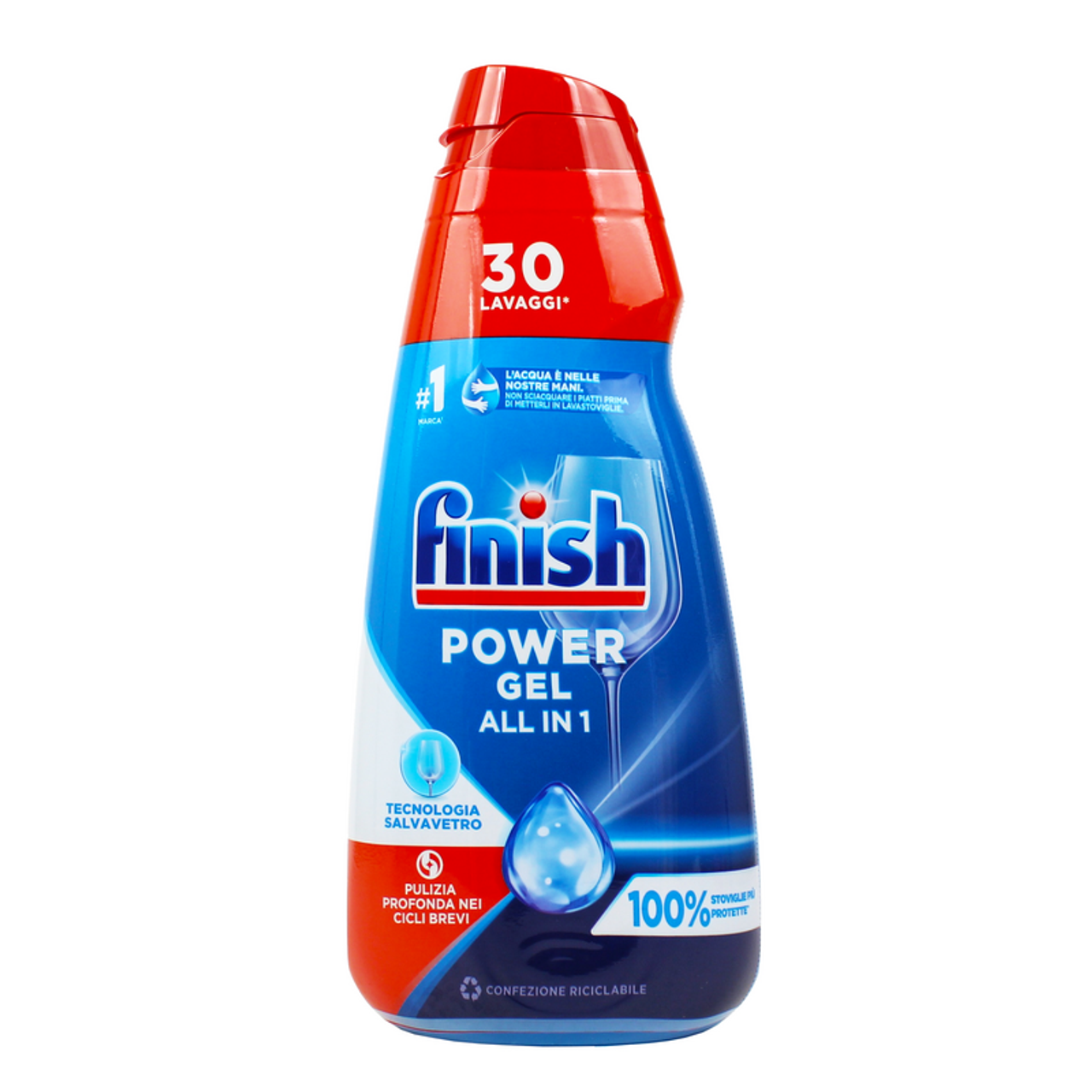 FINISH POWER GEL ALL IN 1 MAX 600ML 30 LAVAGGI TECNOLOGIA SALVAVETRO