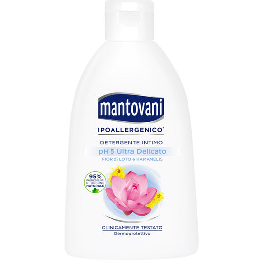 MANTOVANI IGIENE INTIMA 250ML PH 5 ULTRA DELICATO ESTRATTI DI FIOR DI LOTO E HAMAMELIS