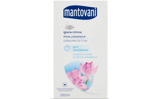 MANTOVANI IGIENE INTIMA 250ML PH 5 ULTRA DELICATA ESTRATTI DI FIOR DI LOTO E HAMAMELIS