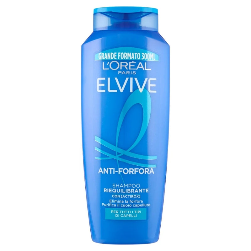 L'OREAL ELVIVE SHAMPOO 300ML ANTI-FORFORA RIEQUILIBRANTE PER TUTTI I TIPI DI CAPELLI