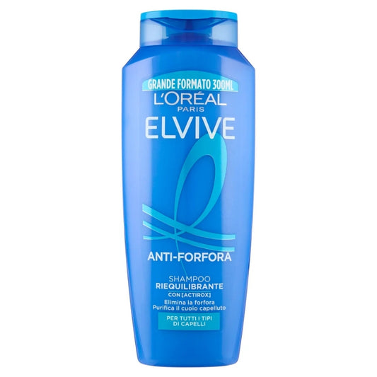 L'OREAL ELVIVE SHAMPOO 300ML ANTI-FORFORA RIEQUILIBRANTE PER TUTTI I TIPI DI CAPELLI