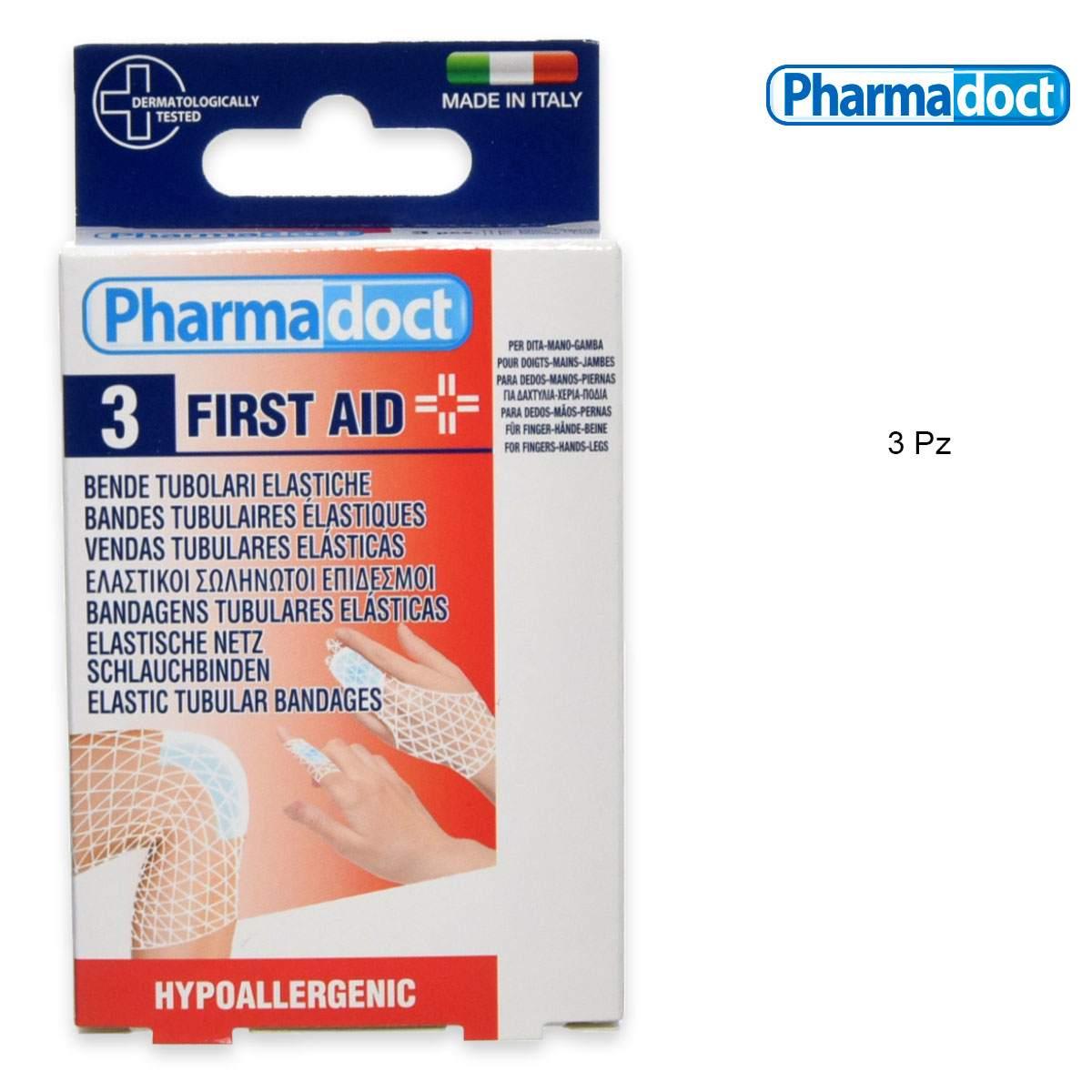 PHARMADOCT FIRST AID BENDE TUBOLARI ELASTICHE 3PZ ASSORTITI