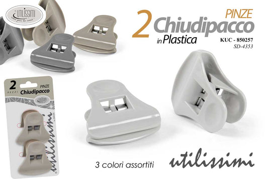 GICOS PINZE CHIUDIPACCO IN PLASTICA 2PZ COLORI ASSORTITI KUC-850257