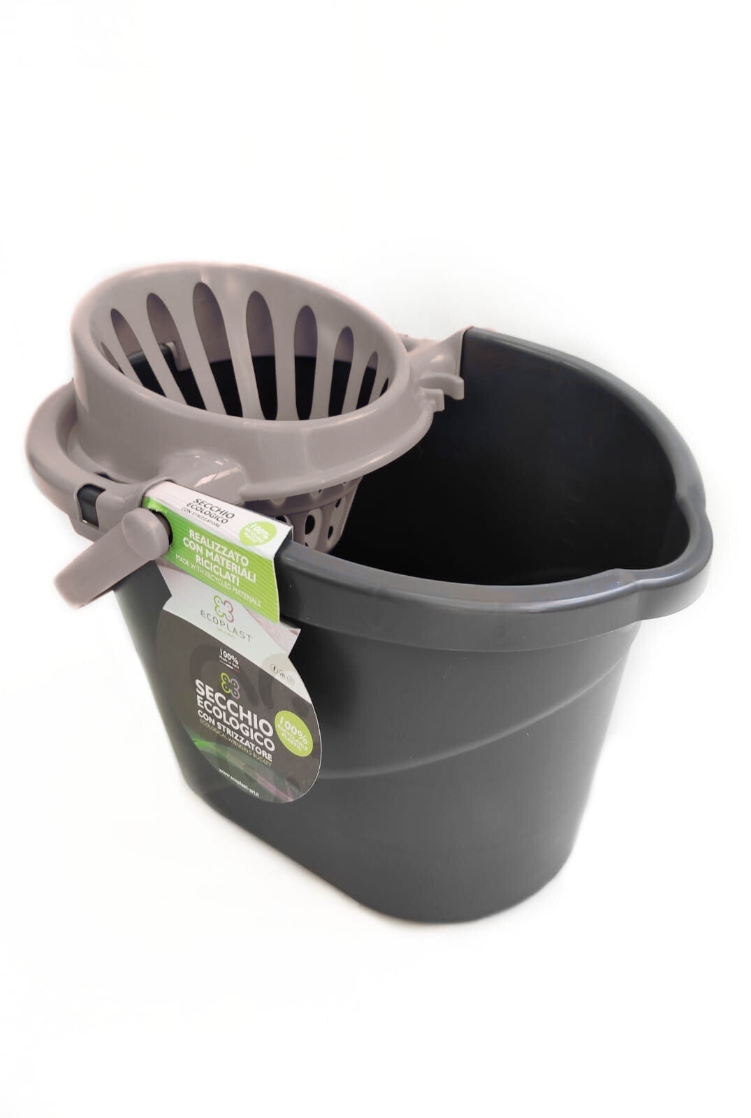 ECOPLAST SECCHIO ECOGOLD CON STRIZZATOIO ECOCLEAN COLORI ASSORTITI