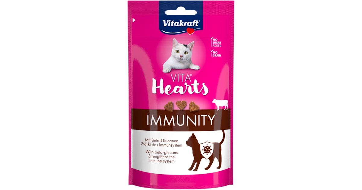 VITAKRAFT HEARTS 40G IMMUNITY MANZO