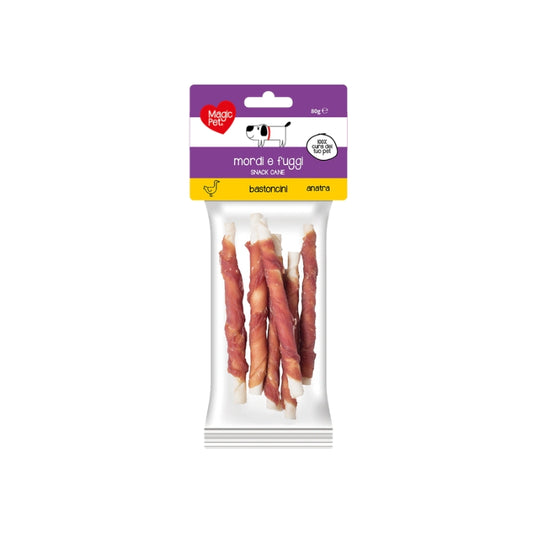 MAGIC PET MORDI E FUGGI SNACK CANE BASTONCINI 80G ANATRA