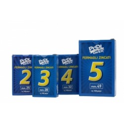POOL OVER 100 FERMAGLI ZINCATI N.6 MM 58
