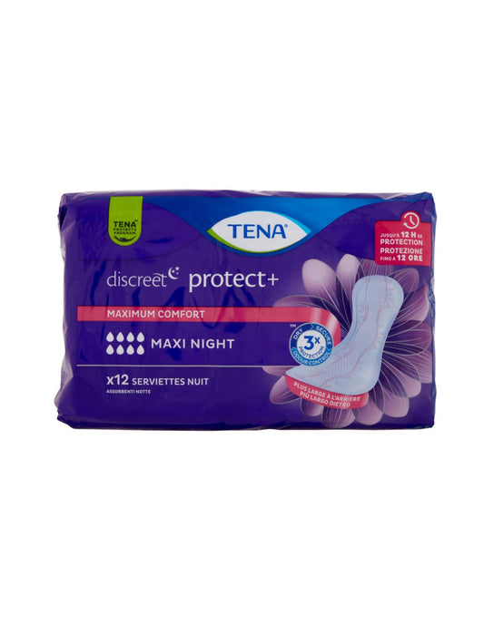 TENA DISCREET PROTECT+ MAXI NIGHT X12