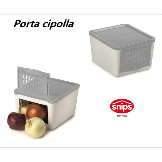 SNIPS CONTENITORE PORTACIPOLLA 2KG BIANCO E GRIGIO