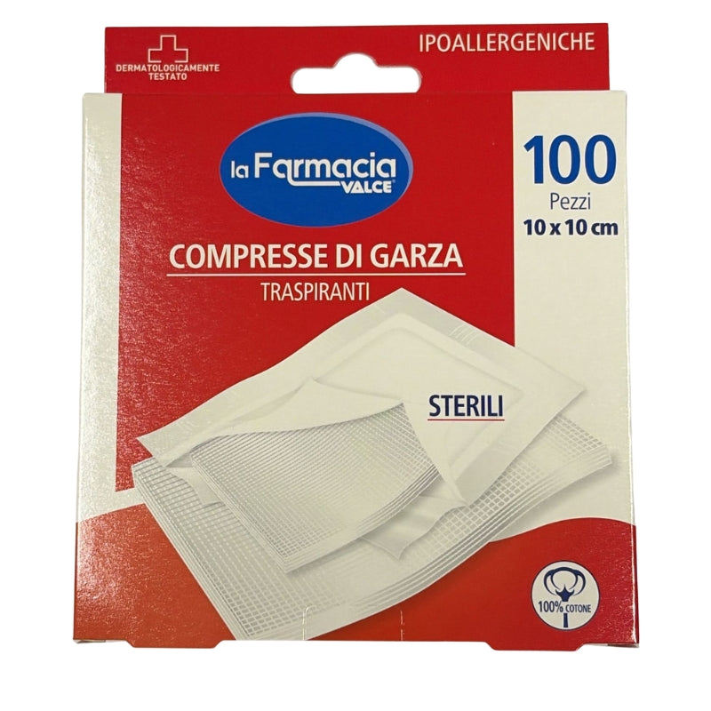 LA FARMACIA VALCE COMPRESSE DI GARZA STERILI CM.10X10 100PZ