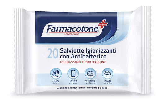 FARMACOTONE 20 SALVIETTE IGIENIZZANTI CON ANTIBATTERICO