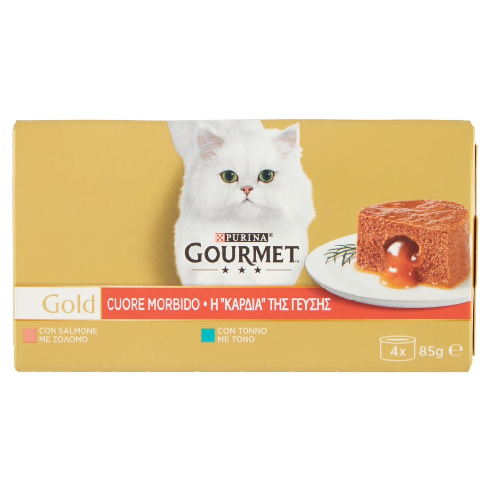PURINA GOURMET GOLD CUORE MORBIDO 4X85G SALMONE/TONNO