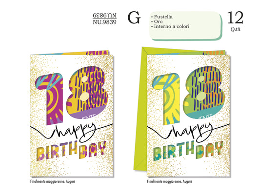 CROMO NB BIGLIETTO 18 ANNI NU.9839