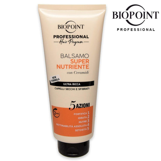 BIOPOINT BALSAMO 350ML SUPER NUTRIENTE 5 AZIONI CAPELLI SECCHI E SFIBRATI