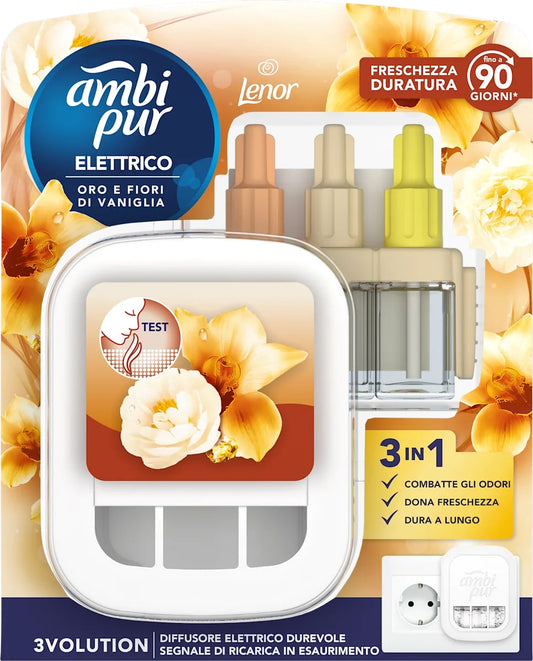 AMBIPUR 3VOLUTION KIT BASE+RICARICA LENOR ORO E FIORI DI VANIGLIA