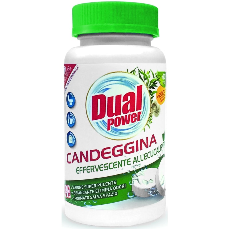 DUAL POWER CANDEGGINA EFFERVESCENTE 134G 40 TABS EUCALIPTO