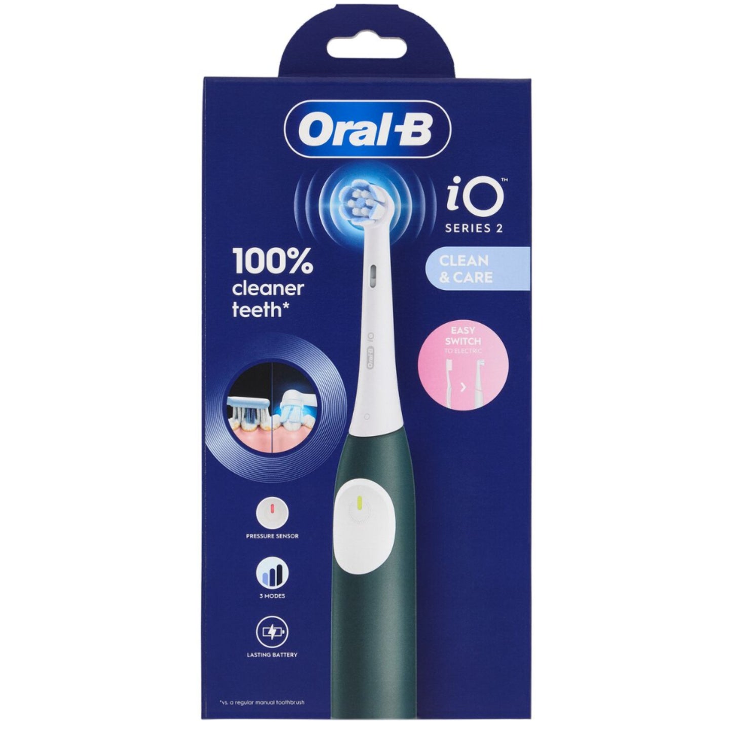 ORAL-B SPAZZOLINO ELETTRICO IO SERIES 2 CLEAN & CARE VERDE