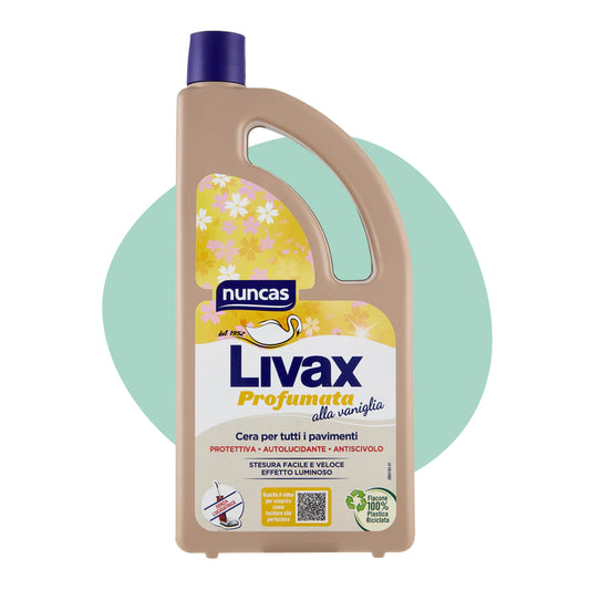 NUNCAS LIVAX 1L PROFUMATA ALLA VANIGLIA CERA PER TUTTI I TIPI DI PAVIMENTO