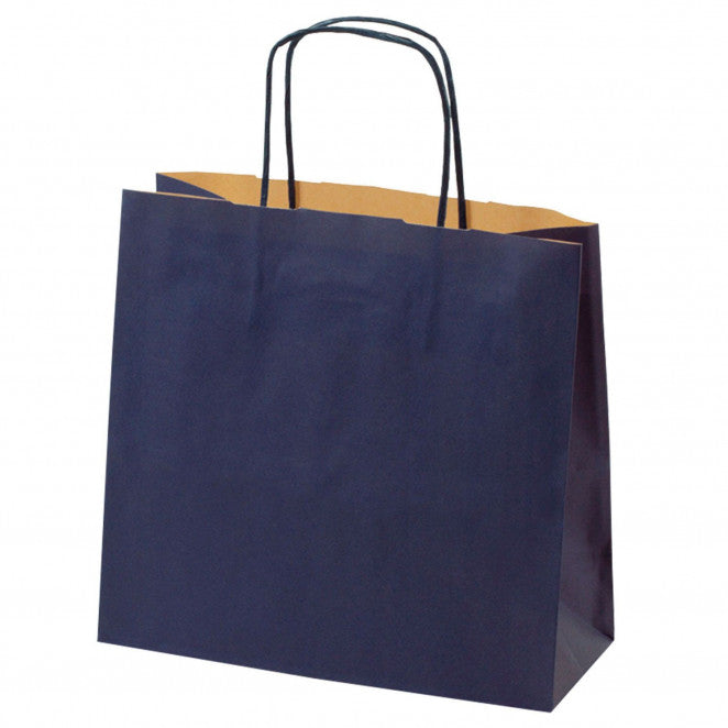 SHOPPER CARTA MANICO RITORTO 16X8X21 BLU