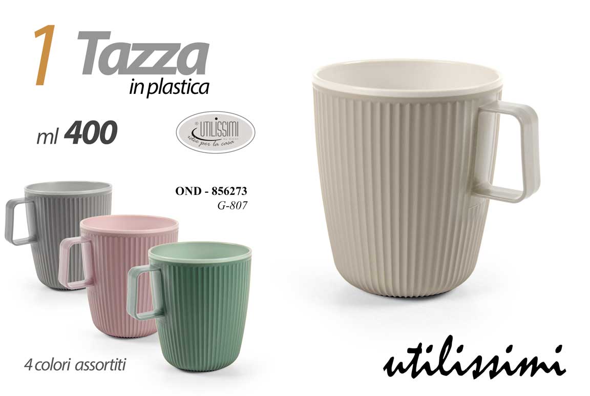 GICOS TAZZA IN PLASTICA 400ML COLORI ASSORTITI