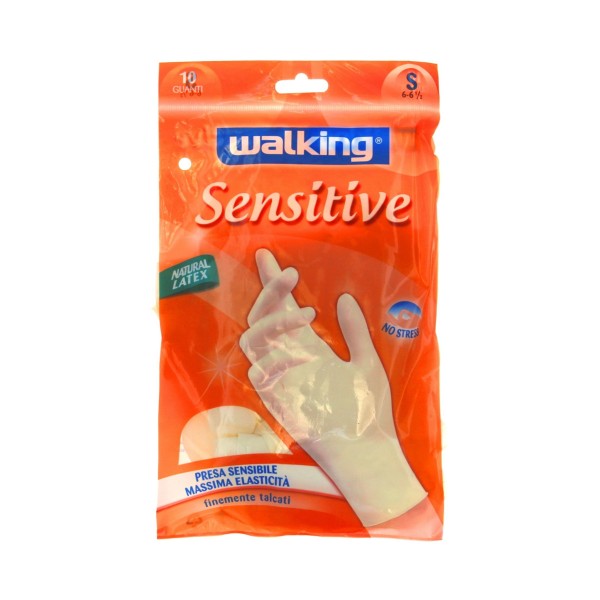 WALKING SENSITIVE LATEX 10PZ S 6-6 1/2