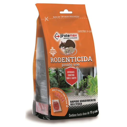 PROTEMAX RODENTICIDA PRONTO USO ESCA IN PASTA CON FARINA DI LATTE 150G