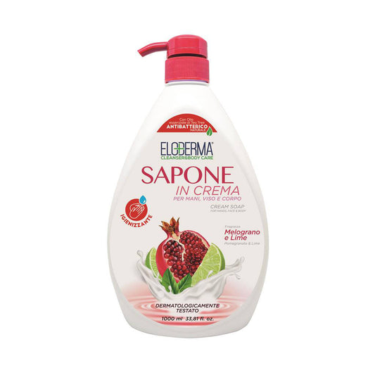 ELODERMA SAPONE LIQUIDO 1L CREMA MELOGRANO E LIME