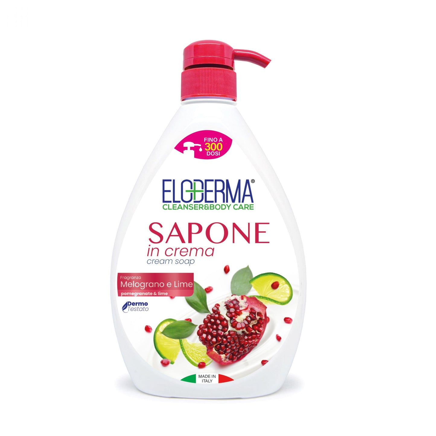 ELODERMA SAPONE IN CREMA 1L MELOGRANO E LIME