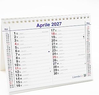 CALENDARIO DA TAVOLO 2027 ORIZZONTALE 19X10