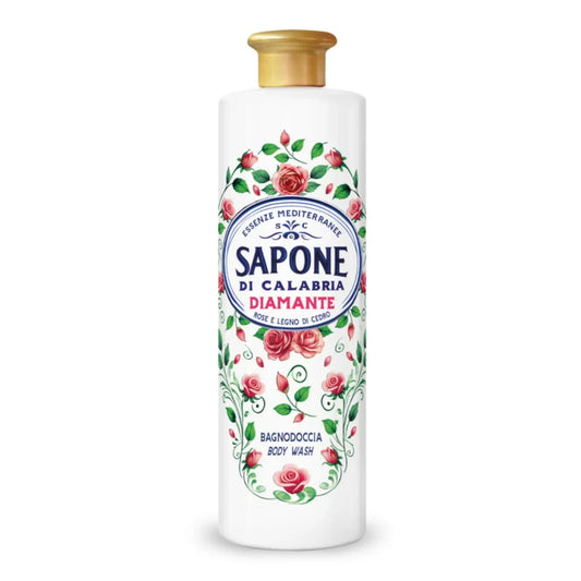 FIORILLO SAPONE DI CALABRIA BAGNODOCCIA 600ML DIAMANTE ROSE E LEGNO DI CEDRO
