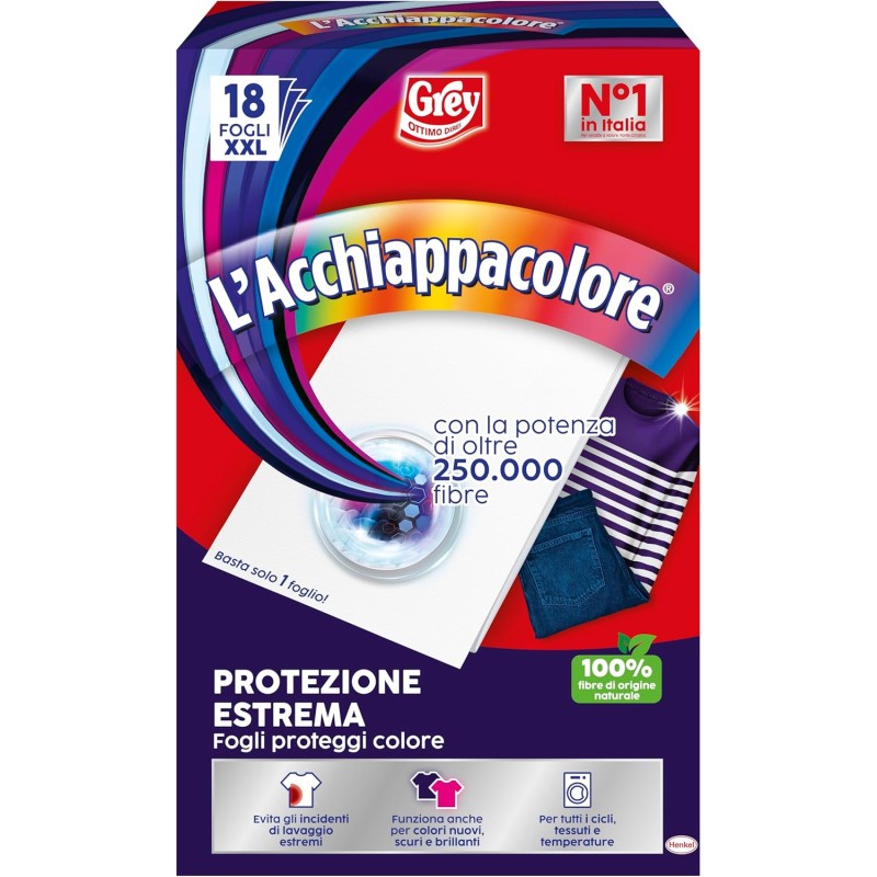 GREY L'ACCHIAPPACOLORE 18 FOGLI XXL PROTEZIONE ESTREMA