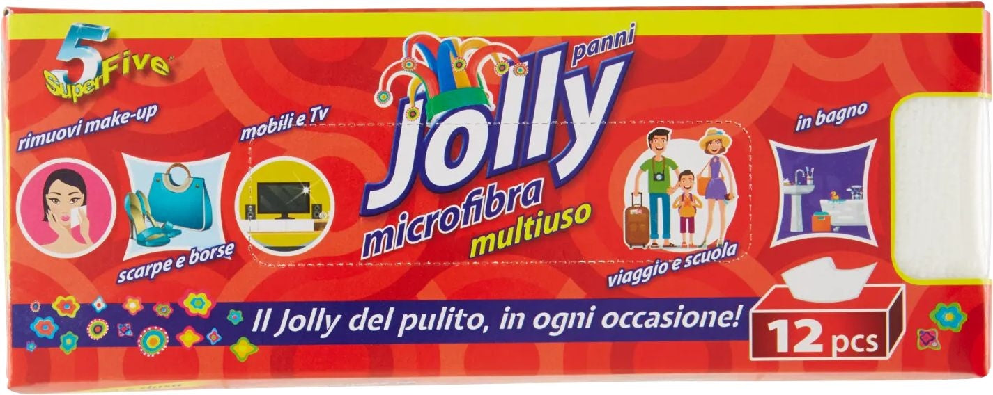 SUPERFIVE PANNI JOLLY MICROFIBRA MULTIUSO BOX 12PZ
