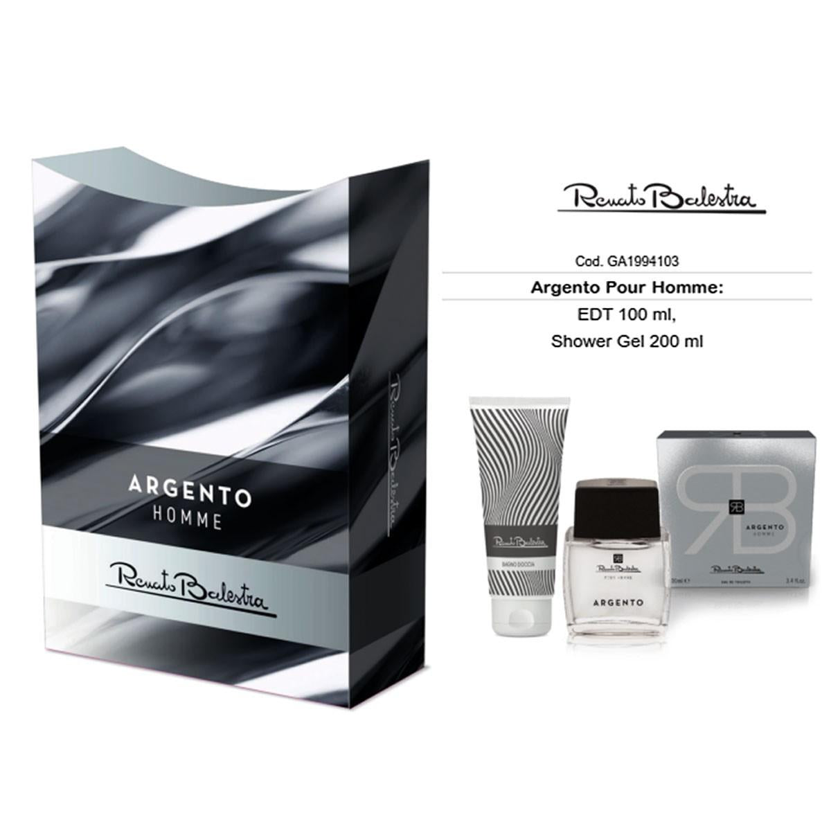 RENATO BALESTRA POUR HOMME ARGENTO CONFEZIONE EDT 100ML + SHOWER GEL 200ML