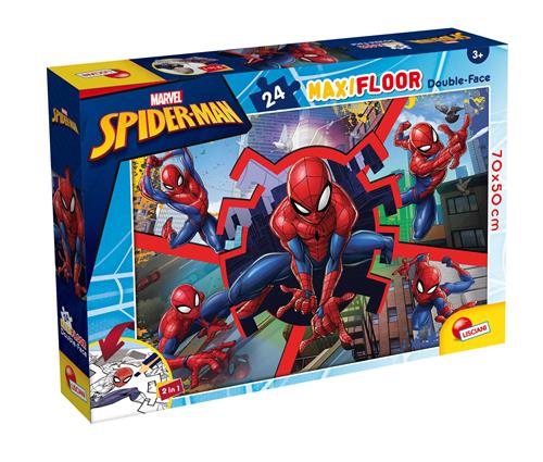 LISCIANI SPIDERMAN PUZZLE MAX FLOOR 3+ 24 PZ DOUBLE FACE 70X50