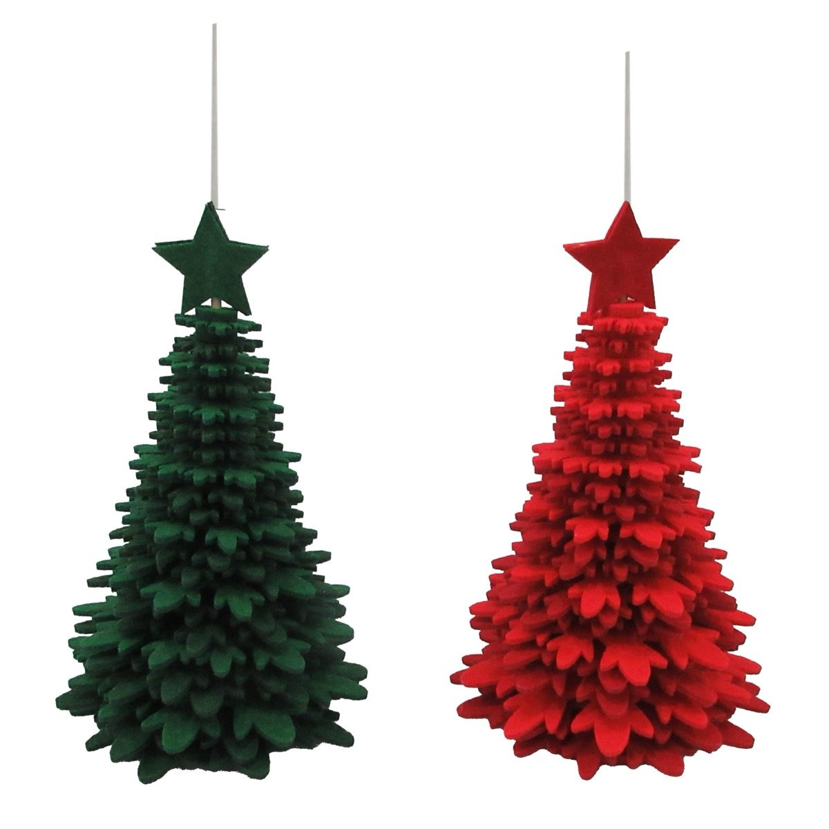 KASAVIVA NATALE APPENDINO XMAS TREE CM.14X11 FELTRO COLORI ASSORTITI