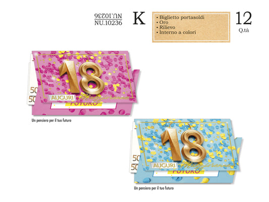 CROMO NB BIGLIETTO PORTASOLDI 18 NU.10236