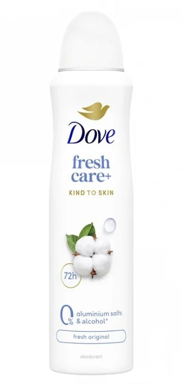 DOVE DEO SPRAY 150ML FRESH CARE+ FRESH ORIGINAL 0% 72H