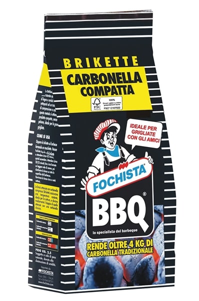 FOCHISTA BBQ BRIKETTE CARBONELLA COMPATTA 2,5KG
